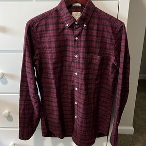 Men’s J Crew Slim  All Cotton Oxford Plaid Button Down Shirt…Size Small